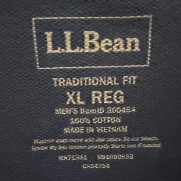 L.L. Bean Men's Classic Blue Polo - Picture 2 of 5